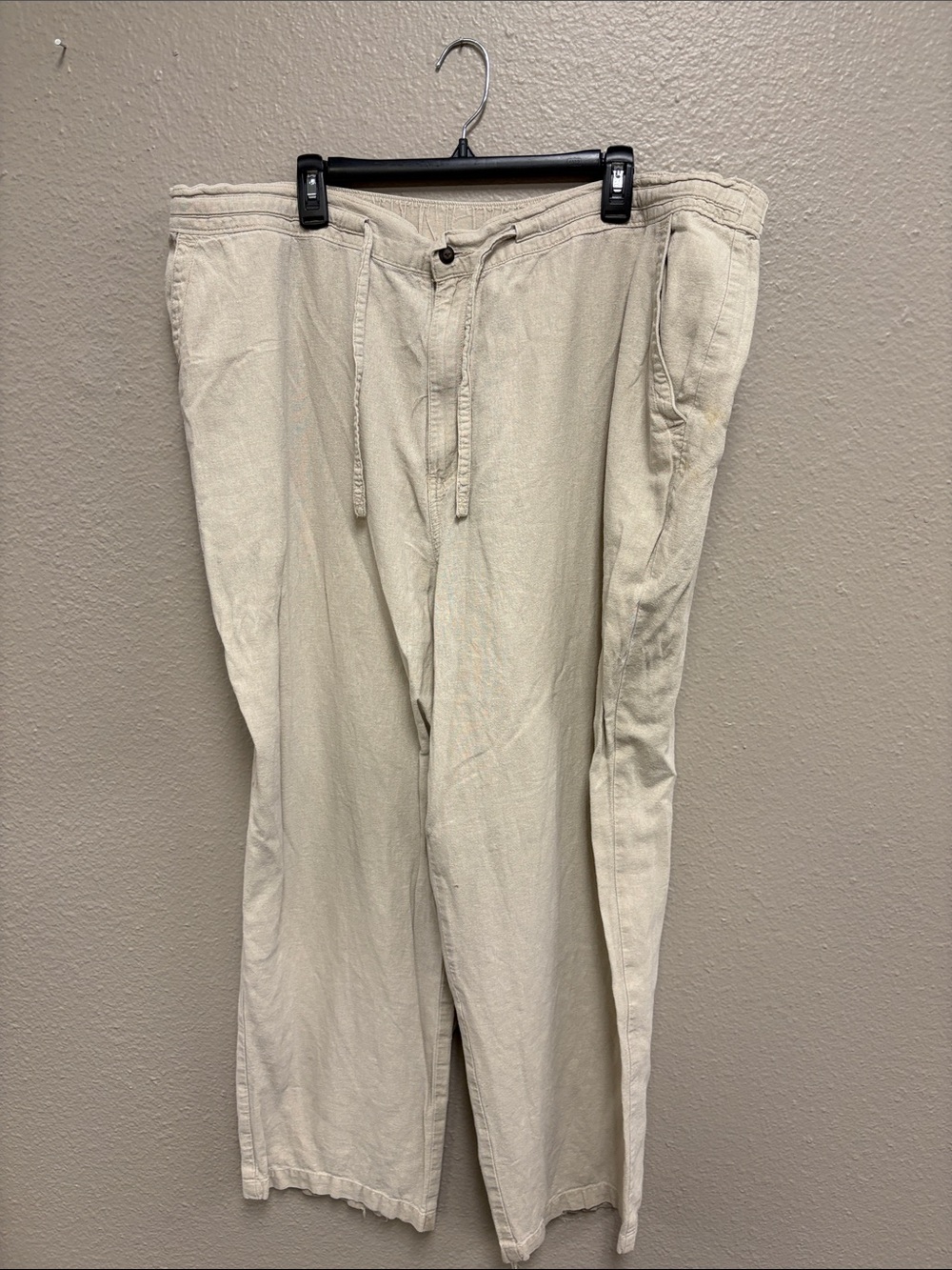 Cubavera Men's Light Beige Drawstring Chinos